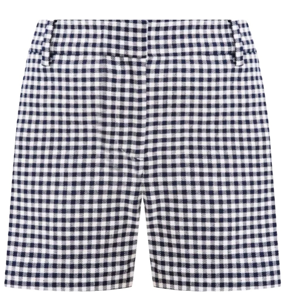 LOFT Navy and White Checkered Women's Shorts